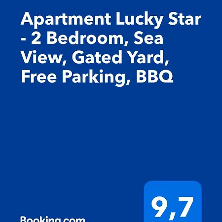 Lucky Star - 2 Bedroom, Sea View, Large Balcony, Free Parking, Bbq